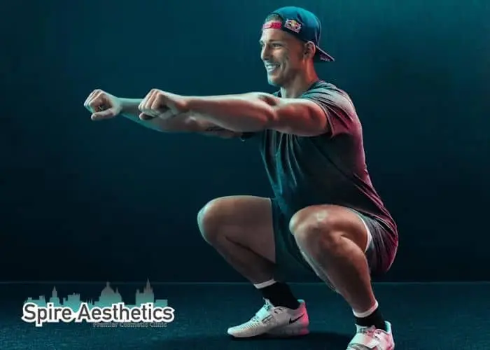 Image of man build leg muscle Crewe through exercise