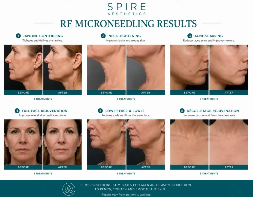 RF Microneedling Skin tightening Crewe results