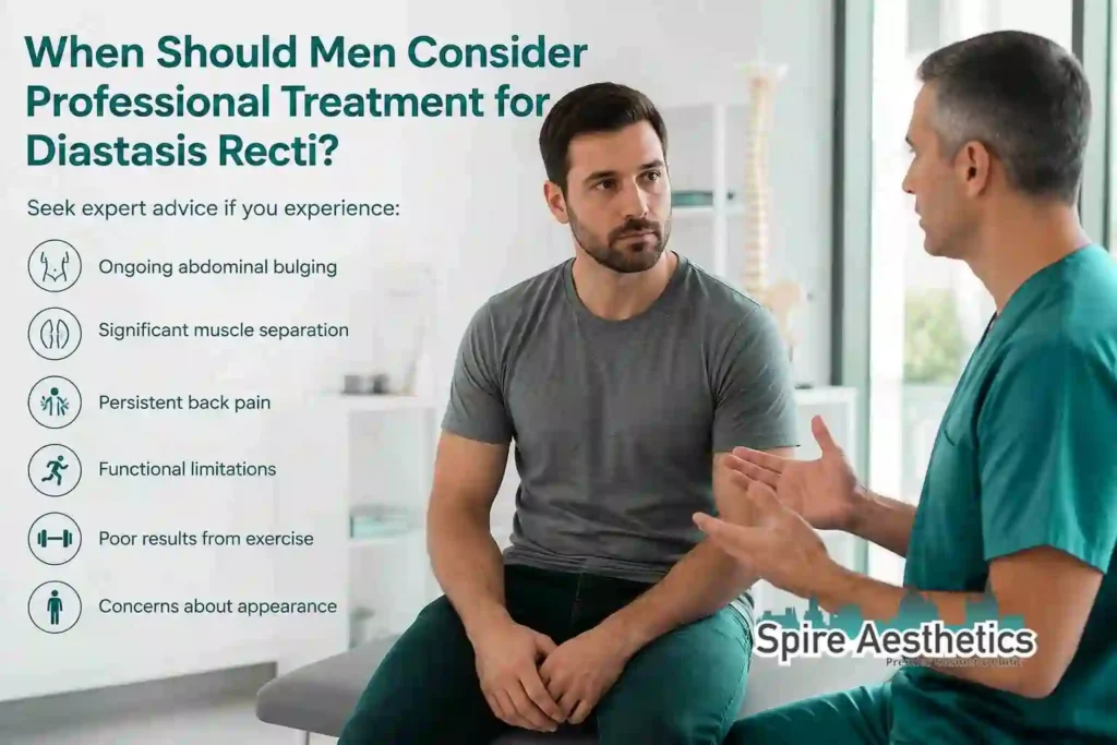 When Should Men Consider Professional Treatment for Diastasis Recti Crewe?