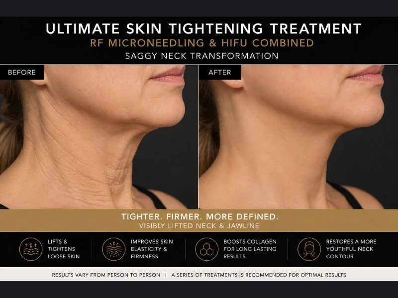 before and after Ultimate skin tightening treatment Crewe